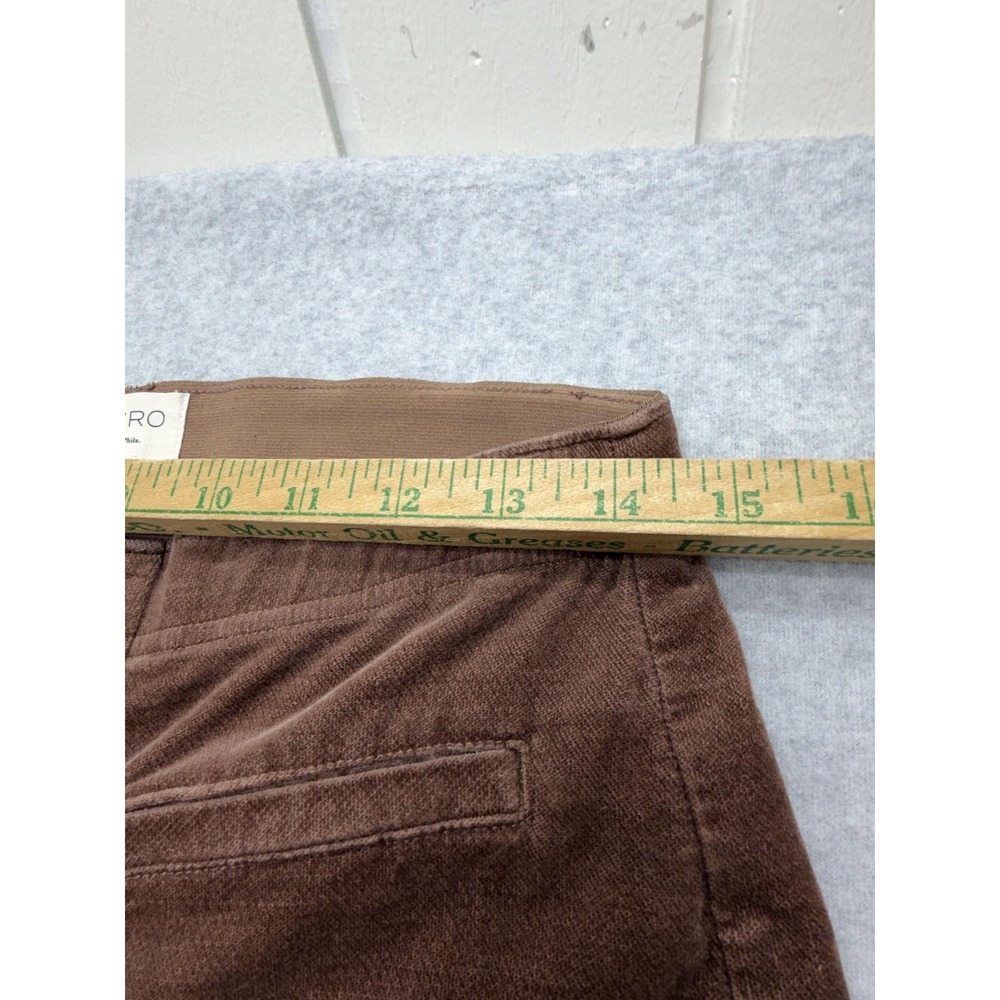 Pilcro Anthropologie Velvet Wide Leg Pants Womens 29 Brown Stretch Casual Retro - Picture 4 of 13